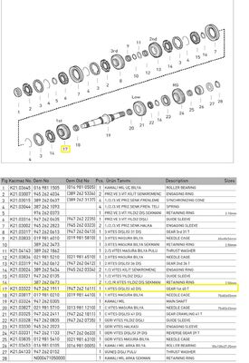 1.VİTES DİŞLİSİ (40 DİŞ ) (G 131/9) - 2