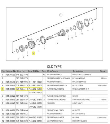 TAKVİYE DİŞLİSİ 32 DİŞ - 2